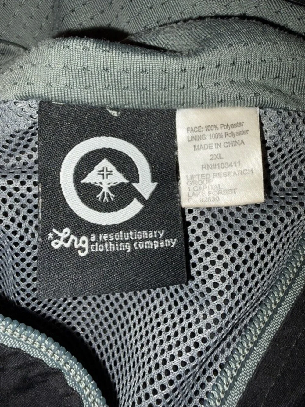 LRG Lifted Research Group Full Zip Hooded Windbreaker Jacket 2XL Vintage (2006)